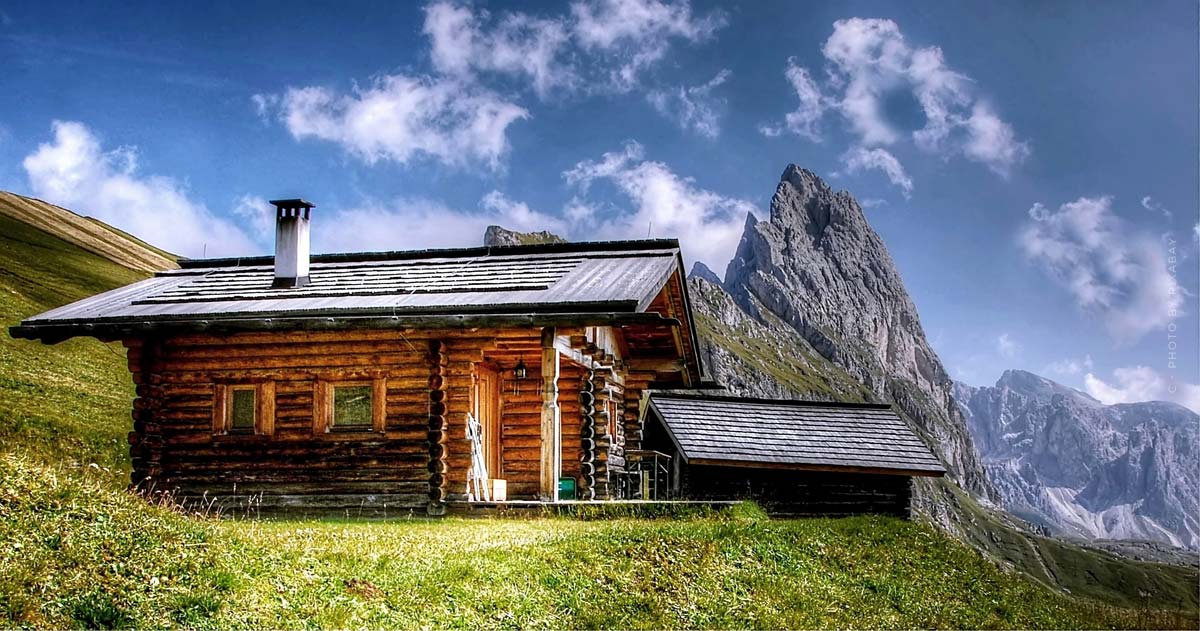 Almhütte in den Bergen