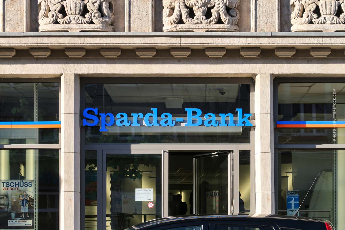 Sparda-Bank Filiale in der Stadt: Genossenschaftsbank vor Ort