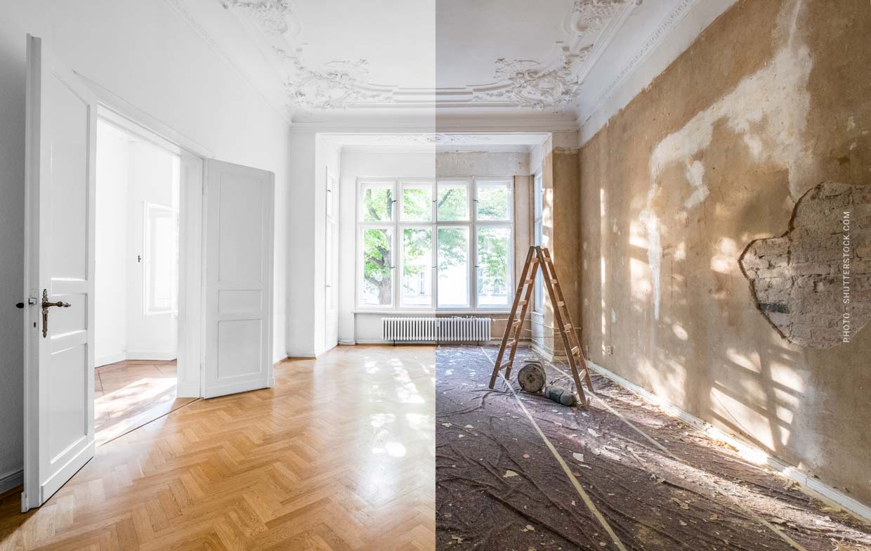 Eigentumshaus (Hamburg) Renovierung: Vorher / Nachher Vergleich
