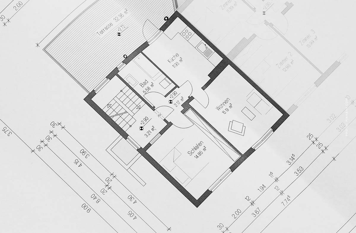 pauplan-bauzeichnung-.grundriss-wände-plan